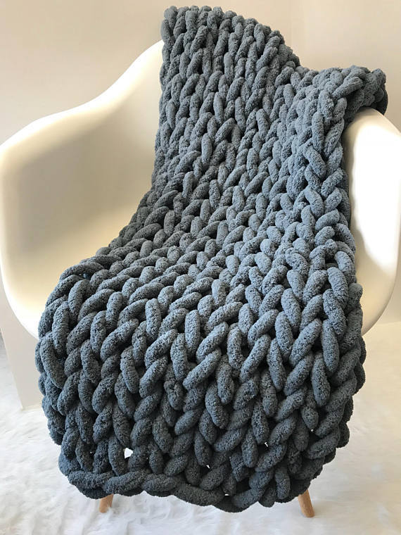 Chunky Knit Weighted Blanket – Cozy Calming Comfort