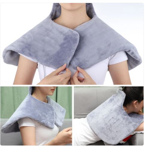 Heated Neck &amp; Shoulder Shawl Wrap with Adjustable Temperature